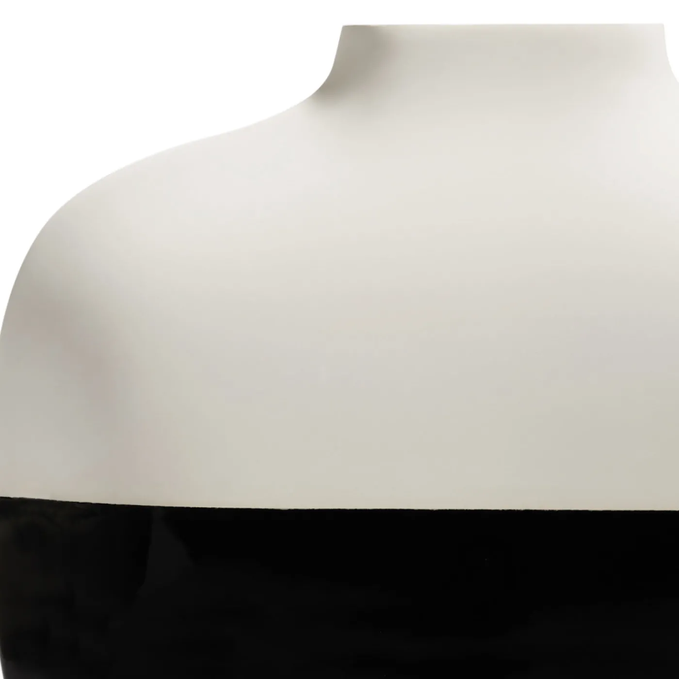 Kose Milano Vaso corto Palma Bianco e Nero> Vasi Decorativi