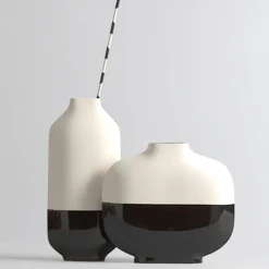 Kose Milano Vaso corto Palma Bianco e Nero><noscript><img width=