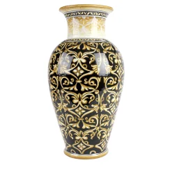 deBlona Vaso Damask in ceramica nero> Vasi Decorativi