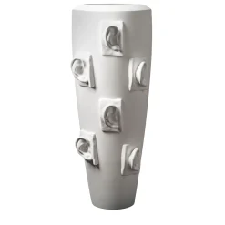 VGnewtrend Vaso decorativo bianco Obice David's Ears> Vasi Figurativi