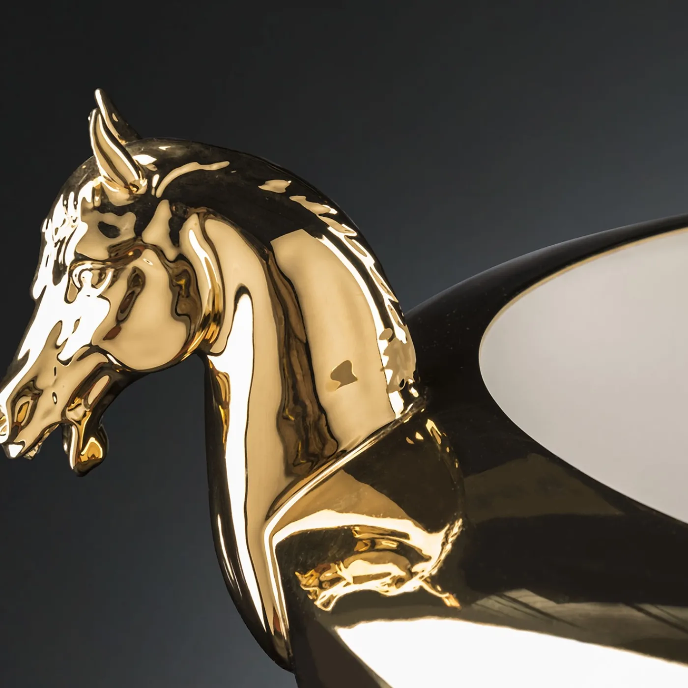 VGnewtrend Vaso decorativo Horse Golden> Anfore
