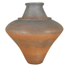 Pottery Roma Vaso decorativo in gres rosso e nero n.88> Vasi Decorativi