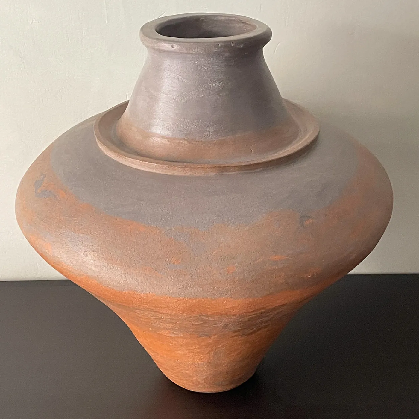 Pottery Roma Vaso decorativo in gres rosso e nero n.88> Vasi Decorativi