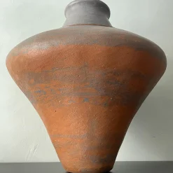 Pottery Roma Vaso decorativo in gres rosso e nero n.88><noscript><img width=