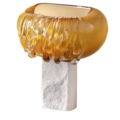 Aina Kari Vaso decorativo in vetro di Murano dorato Stravedamento> Vasi Decorativi