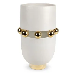 deBlona Vaso Decorativo Kósmos in Ceramica Bianca><noscript><img width=