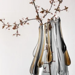 Aina Kari Vaso decorativo Like A Dodge in vetro di Murano grigio> Vasi Decorativi