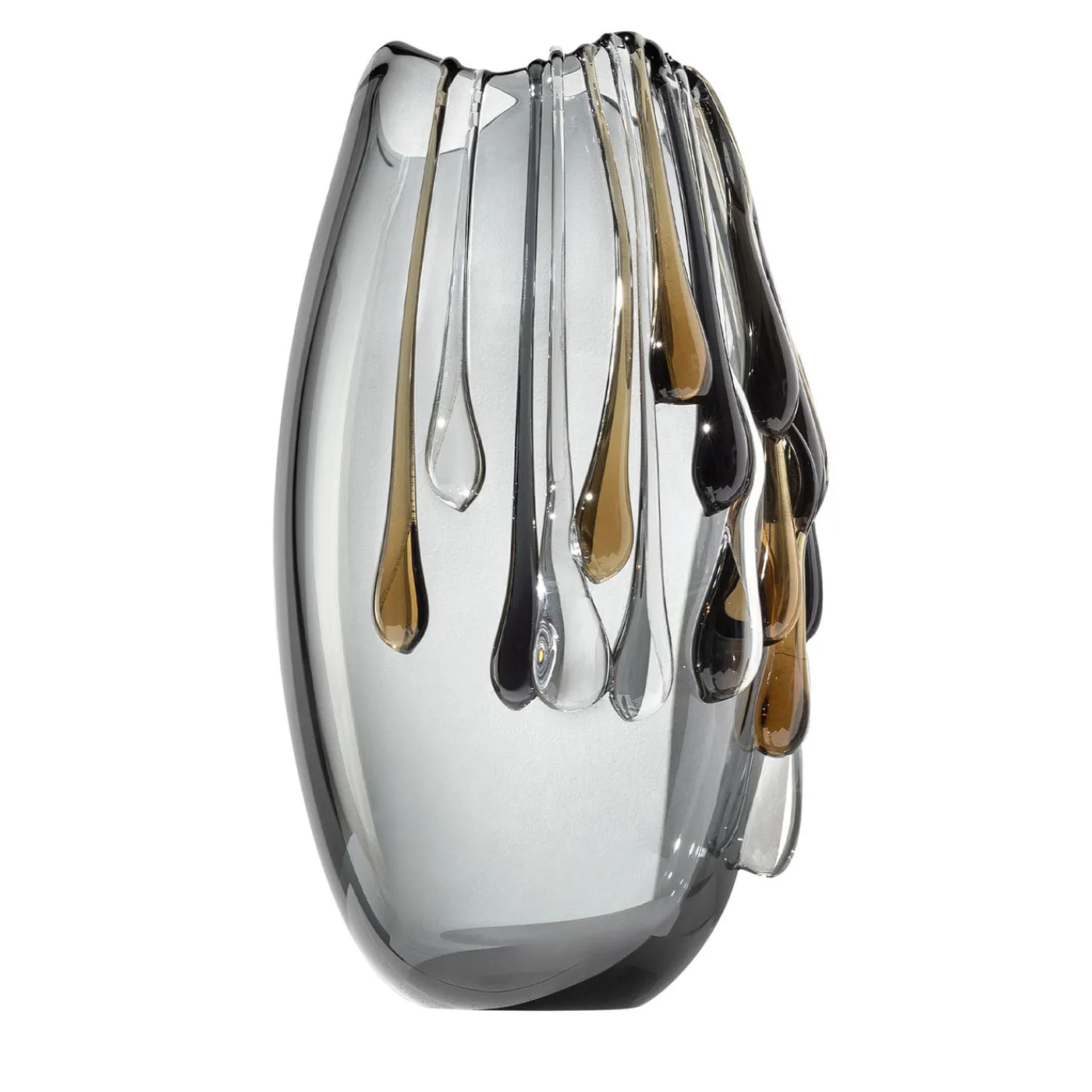 Aina Kari Vaso decorativo Like an Egg ovale in vetro grigio> Vasi Decorativi