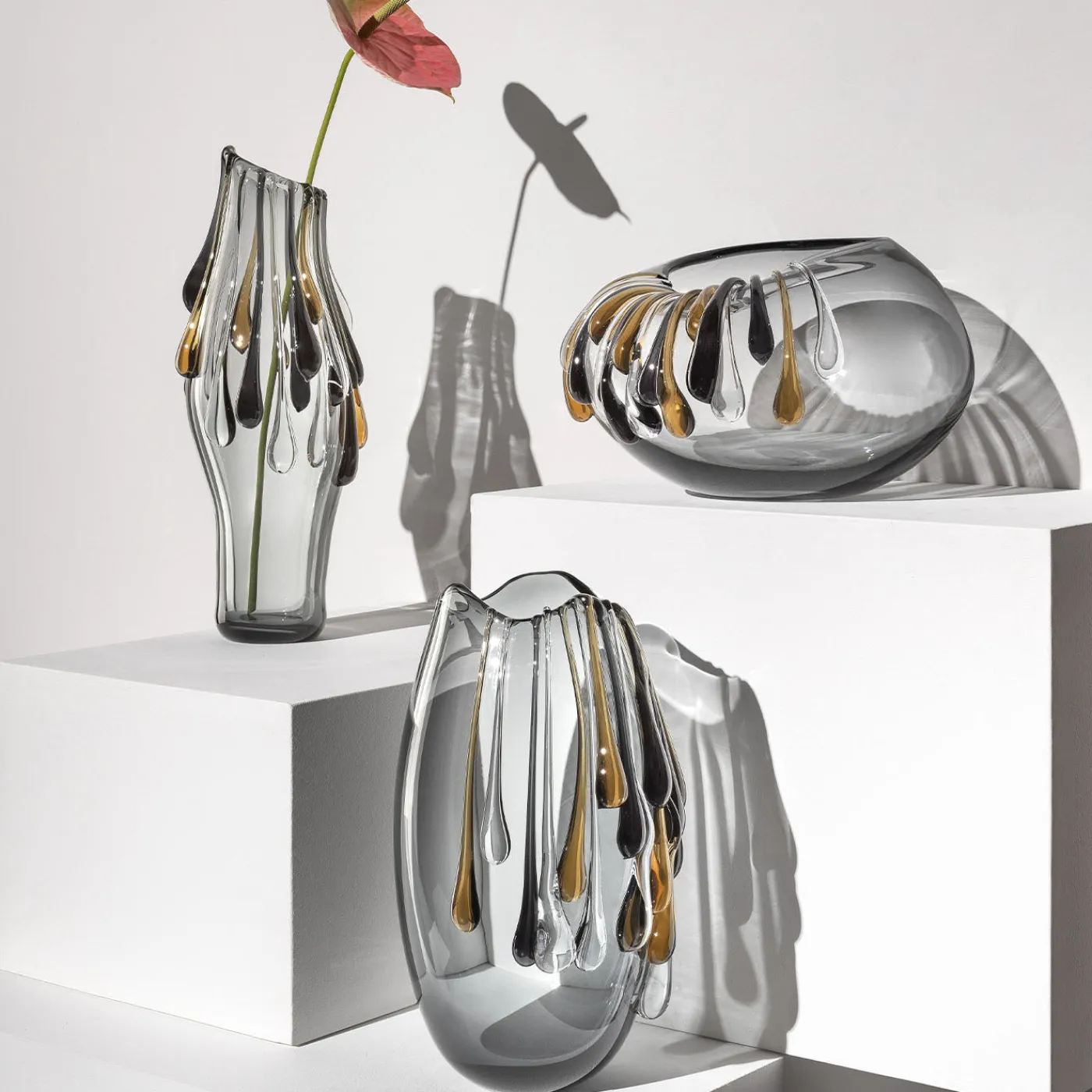 Aina Kari Vaso decorativo Like an Egg ovale in vetro grigio> Vasi Decorativi