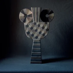 Chiara Berta Vaso Decorativo Otello in Terracotta Marrone><noscript><img width=