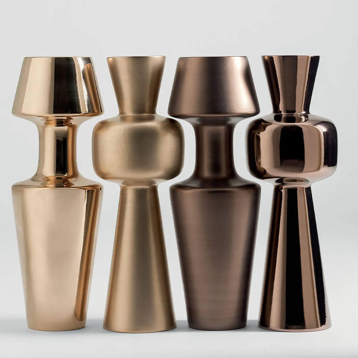 Bosa Vaso Decorativo Pauchy Paire in Ceramica Oro Opaco> Vasi Decorativi