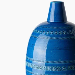 Bitossi Ceramiche Vaso Decorativo Uovo Blu di Aldo Londi> Vasi Decorativi