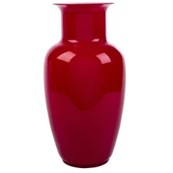 Officine di Murano 1295 Vaso Demajo Incamiciato Rosso e Bianco><noscript><img width=