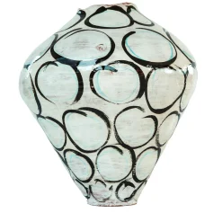 Onofrio Acone Vaso di manganese e cerchi verde rame> Vasi Decorativi