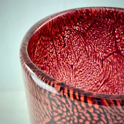 Gambaro e Tagliapietra Vaso di murrine in filigrana bianca e rossa><noscript><img width=