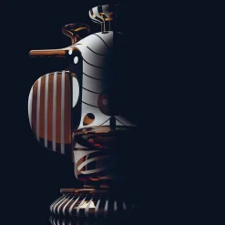 Bosa Vaso Duck Elephant in ceramica bianca satinata con dettagli in rame di Jaime Hayon><noscript><img width=