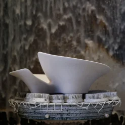 Lineasette Vaso e centrotavola in ceramica bianca Elica><noscript><img width=