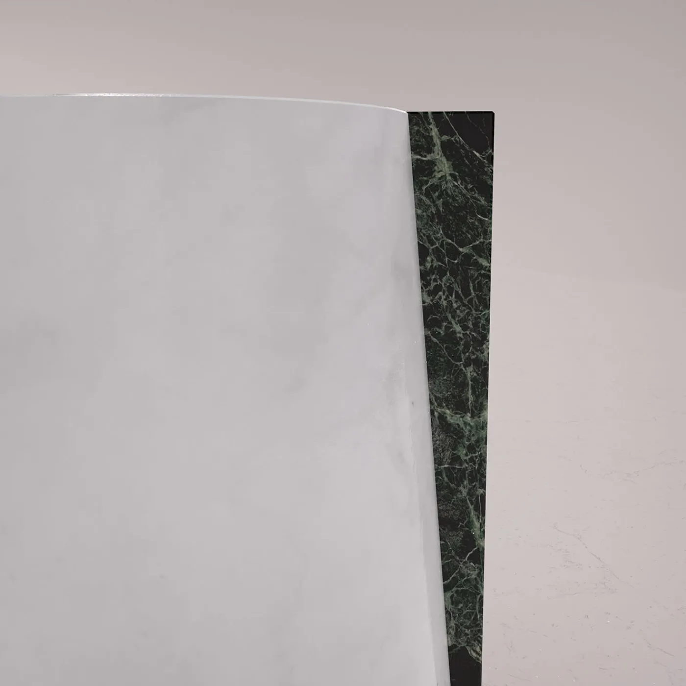 Carcino Design Vaso Elara Bianco Carrara e Verde Alpi> Vasi Da Fiori