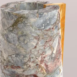 Carcino Design Vaso Elara Breccia di Versailles e Giallo Siena> Vasi Da Fiori