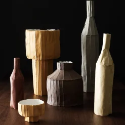 Paola Paronetto Vaso FIDE Corteccia E15/Caffè> Bottiglie Decorative