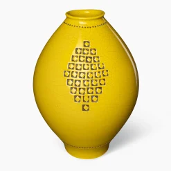 Bitossi Ceramiche Vaso Giallo di Aldo Londi><noscript><img width=