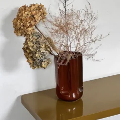 mg12 by Monica Geronimi Vaso Giuseppe Auburn in ceramica smaltata Mattone Lucido><noscript><img width=