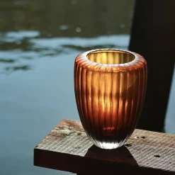 Micheluzzi Glass Vaso Goccia Ambra><noscript><img width=