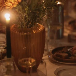 Micheluzzi Glass Vaso Goccia Ambra><noscript><img width=