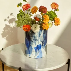 Stories Of Italy Vaso Grande in Vetro di Murano Blu con Tecnica Nougat><noscript><img width=