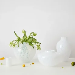 Stories Of Italy Vaso Grande in Vetro di Murano Bianco Opaline Olla><noscript><img width=