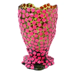 Corsi Design Factory Vaso Grande Rock Verde e Fucsia di Gaetano Pesce> Vasi Decorativi