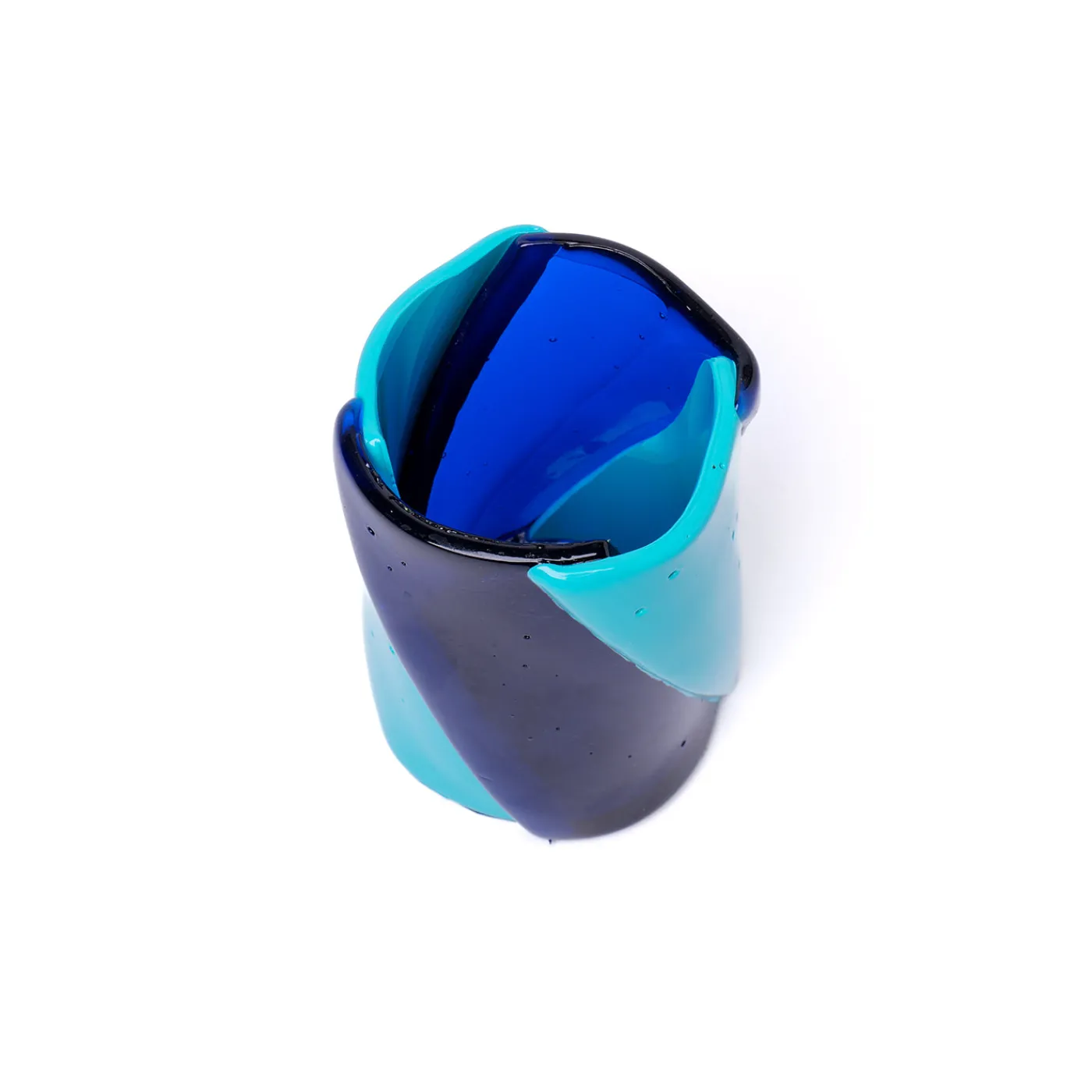 Corsi Design Factory Vaso Grande Twirl Blu e Turchese di Enzo Mari> Vasi Decorativi