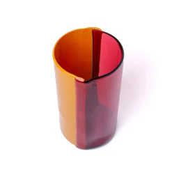 Corsi Design Factory Vaso Grande Two Lines Fucsia e Arancio di Enzo Mari> Vasi Decorativi