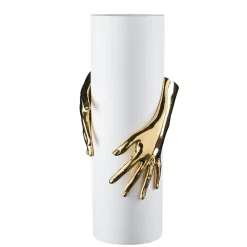 VGnewtrend Vaso Hands oro e bianco> Vasi Da Fiori