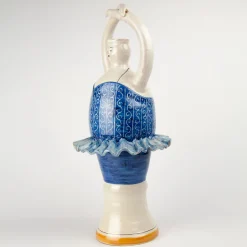 Alessandro Iudici Vaso in ceramica blu Ballerina> Vasi Figurativi
