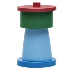 Memphis Vaso in ceramica con coperchio Castagno di Nathalie Du Pasquier - Post Design> Vasi Con Coperchio