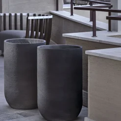 Pot à Porter Vaso in ceramica nera Palm Beach> Cachepot E Portavasi