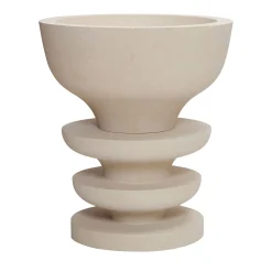 Pimar Limestone Vaso in pietra calcarea Ondulation di Matali Crasset> Cachepot E Portavasi