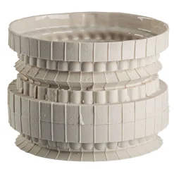 Claudio Campana Vaso in Porcellana Bianca Raccordo L> Vasi Decorativi