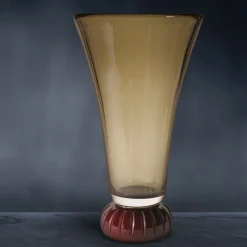 Ros Italia Interiors Vaso In Vetro Di Murano Beige> Vasi Decorativi