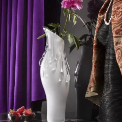 Aina Kari Vaso in vetro di Murano White Pearls><noscript><img width=