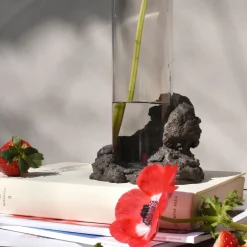 Coki Vaso in vetro nero e pietra Catharsis #1><noscript><img width=