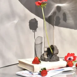 Coki Vaso in vetro nero e pietra Catharsis #1><noscript><img width=