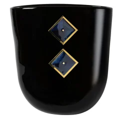 Piccoli Smalti Vaso Midi in Vetro Nero Cloisonné> Vasi Da Fiori