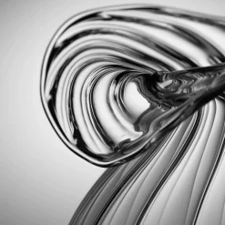 Casarialto Vaso Millerighe Medio Tondo in Vetro Trasparente> Vasi Da Fiori