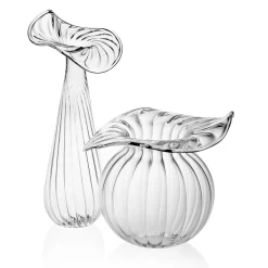 Casarialto Vaso Millerighe Piccolo Tondo in Vetro Trasparente><noscript><img width=