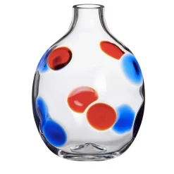 Carlo Moretti Vaso monofiore blu/rosso N. 2> Bottiglie Decorative