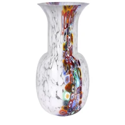 Officine di Murano 1295 Vaso Murrina bianco> Vasi Da Fiori