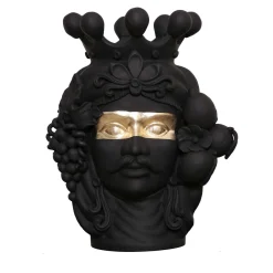 Stefania Boemi Vaso nero Don Venerando> Vasi Figurativi