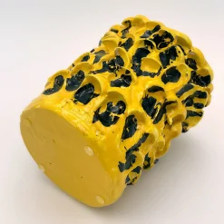 Daria Dazzan Vaso Onda Sunflower giallo e nero lucido><noscript><img width=